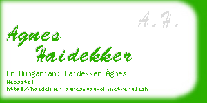agnes haidekker business card