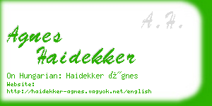 agnes haidekker business card